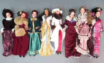 Lot 8 Mattel Barbies 1970s - 90s w Outfits Clothing Egypt Japan Victorian Velvet