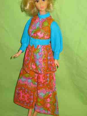 VINTAGE 1970 Mod BARBIE Fashion #1792 Mood Matchers BLOUSE TUNIC & PANTS Outfit