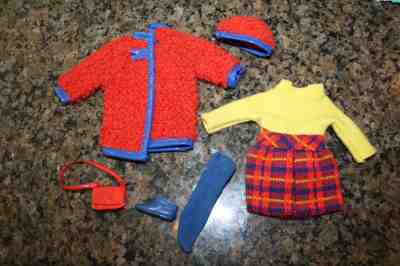 Vintage Skipper #1746 Wooly Winner (1970-71) with purse, hat, sock, shoe