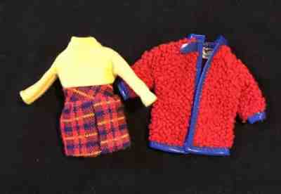 Vintage 1970-71 Barbie Skipper Wooly Winner Jacket & Dress #1746
