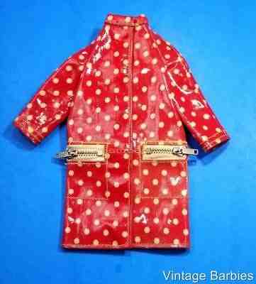 Francie Doll Polka Dot Rain Drops #1255 Coat ~ Vintage 1970's