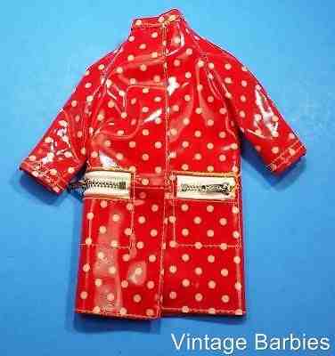 Francie Doll Polka Dot Rain Drops #1255 Coat Mint ~ Vintage 1970's