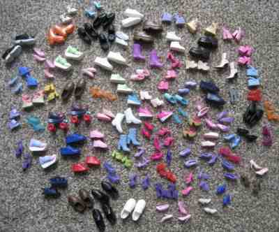HUGE lot Mattel Barbie Ken vintage 1970s 80s shoes boots roller skates 91 pairs
