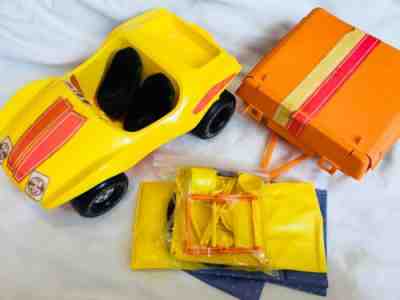 1971 Vintage Barbie Lets Go Camping Dune Buggy With Accessories