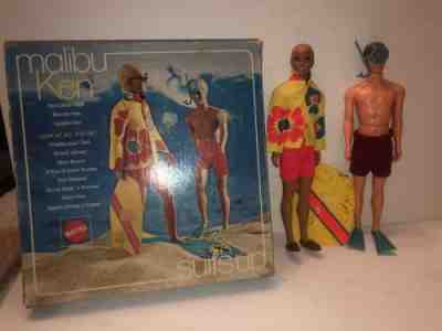 #1248 KEN SEARS EXCLUSIVE 1971 MALIBU "SURF'S UP GIFT SET" PIECES NICE ~~