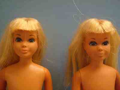 TWO (2)  1971-1977  THE SUN SET MALIBU SKIPPER DOLLS stock no.1069