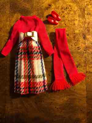 Midi Plaid  #3444  1971  vintage Francie outfit 