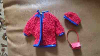 Vintage Mattel Barbie Skipper Doll 1746 Wooly Winner Red Coat Hat Francie Purse