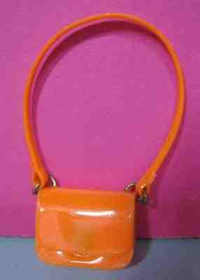 VINTAGE 1960s Barbie Doll Francie 1218/WILD-1209 MINI CHEX ORANGE SHOULDER PURSE