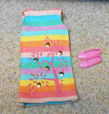 Vintage SKIPPER Sunny Pastels #1910 Cute Striped Pastel Dress Shoes Barbie 1965