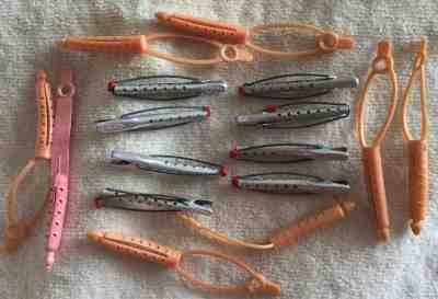 Vintage 1960s Barbie Tammy Tressy Miss Clairol Lot of 16 Hair Curlers Nice