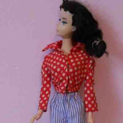 BARBIE Vintage Mod 1974 Yellowstone Kelley Kelly Red Polka Dot Top Shirt Jacket