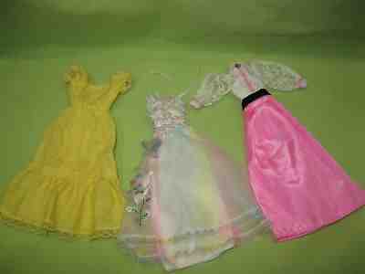 VINTAGE Superstar Barbie Doll 1980's BIRTHDAY Angel Face MAGIC CURLS 3 Dress LOT