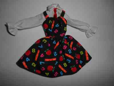 Vintage 1990s Barbie School Teacher Dress ABCs Mattel Outfit Replacement Clothes