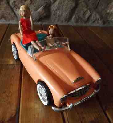 1960's BARBIE IRWIN AUSTIN HEALEY FIRST CAR MATTEL!  "LADY DRIVEN!  SURVIVOR!"~~