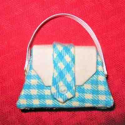FOR VINTAGE BARBIE 1637 OUTDOOR LIFE CLOTHES FASHION  MATCHING PURSE!