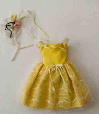 vintage barbie yellow dress