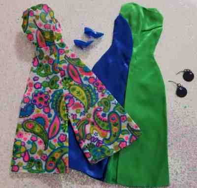Vintage Barbie Blue & Green PATIO PARTY #1692 Complete Hostess Set 1967