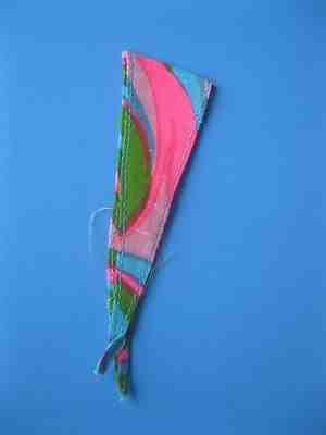 Vintage Barbie Doll Mod Skipper BLUE ABSTRACT SCARF TRIPLE TREAT 1748 Clothes 