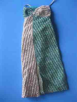 Vintage Barbie Doll Mod SILVER AQUA GOWN DRESS SILVER SERENADE HTF 3419 CLOTHES