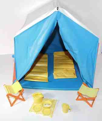 VINTAGE Barbie Mattel 1972 Camp Out Tent Playset Original Box Complete