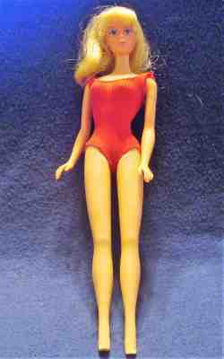 Vintage 1973 Mattel Sweet Sixteen Barbie Doll red bathing suit twist turn Japan