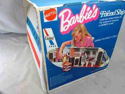 Vintage 1973 Mattel Barbie's Friend Ship fold open airplane play set no. 8639