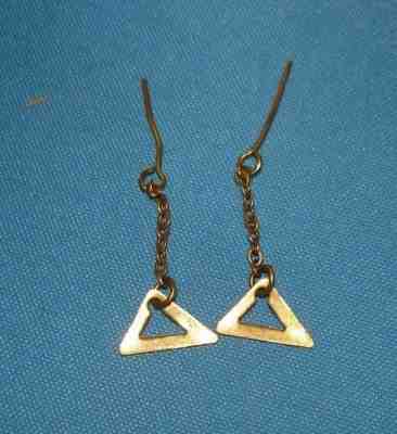 Pair Triangle Dangle Earrings for Casey or MOD Vintage Barbie 