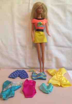 lot Vintage Sun tan Malibu Barbie Doll Blonde Bathing Suit Clothing accessories 