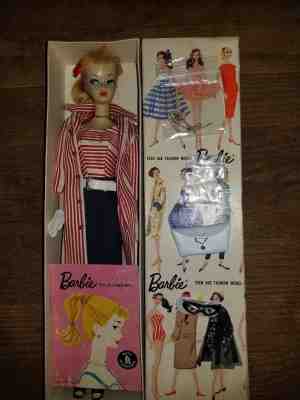 Vintage 1959 #1 Ponytail Barbie Doll with #968 Roman Holiday Outfit