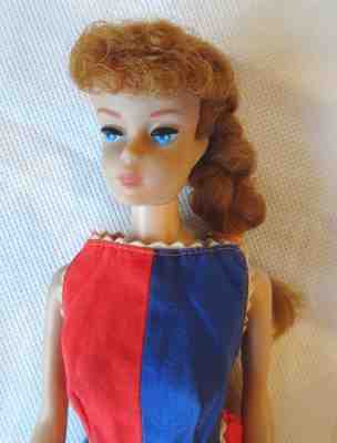 TITIAN BARBIE PONYTAIL DOLL 6 OR 7 RED HAIR FANCY FREE #943 VINTAGE TAGGED VINTG