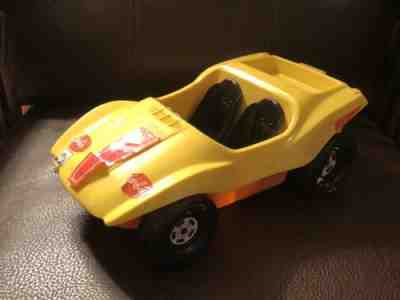VINTAGE BARBIE CAR YELLOW ORANGE BEACH DUNE BUGGIE Toy Mattel 1972 USA