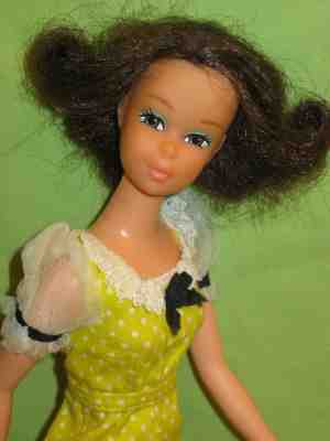 Barbie VINTAGE Taiwan TNT 1973 QUICK CURL FRANCIE Mod Cousin DOLL +Dress & Shoes