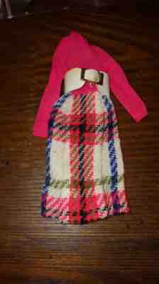 Vintage Barbie Francie Fashion #3444 Zig Zag Zoom Dress