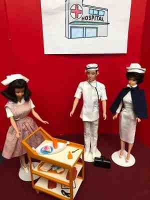 Vintage Barbie Ken Midge in Registered Nurse, Dr. Ken and Candy Striper EXC!
