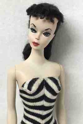 1959 Vintage Brunette Ponytail #1 Barbie Collection Lot Clothes Purses Jewelry