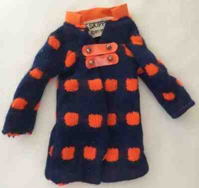 Vintage Barbie Skipper Double Dashers #3472 Navy & Orange Coat   205-11