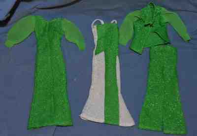 Barbie & Ken Doll Montgomery Ward Oufit Mego Cher Grasshopper fabric Donny Marie