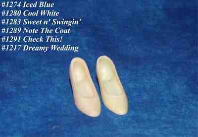 Vintage Barbie Francie Iced Blue Cool White Note The Coat More White Heel Shoes