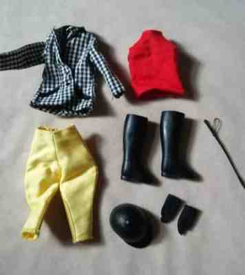 Vintage Barbie Skipper Learning to Ride Outfit #1935 Complete Gloves Hat Crop