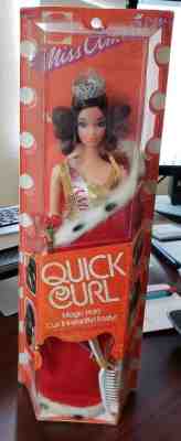 Vintage 1972 Miss America QUICK CURL BRUNETTE BARBIE Mattel No 8697 NRFB RARE