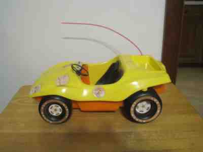 BARBIE 1972 DUNE BUGGY. YELLOW WITH STICKERS ON IT. MATTEL