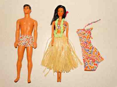 Barbie:  VINTAGE 1975 HAWAIIAN BARBIE & KEN Dolls!