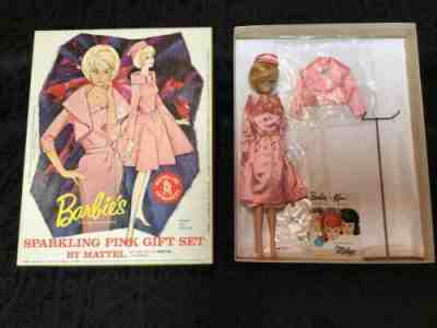 Vintage 1964 Barbie “Sparkling Pink Gift Set” #1011 Outfit with 1963 PAK, NIB