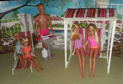 1971 "Sun Set" Malibu Collection - Barbie, Ken, Francie, Skipper, and P.J. dolls