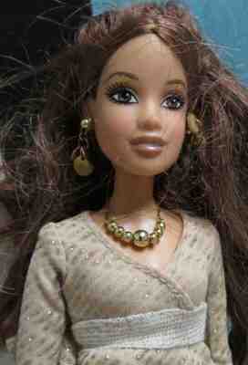 Barbie Doll Fashion Fever Teresa Gold Outfit Glitter Makeup Rare