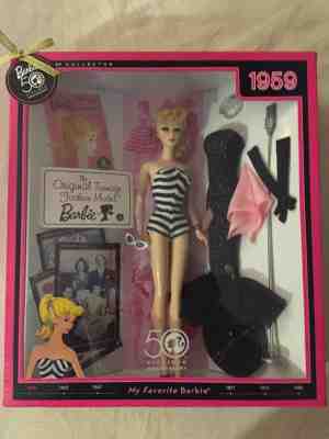 50th Anniversary Barbie 1959 Original Teenage Fashion Model Doll Remake 
