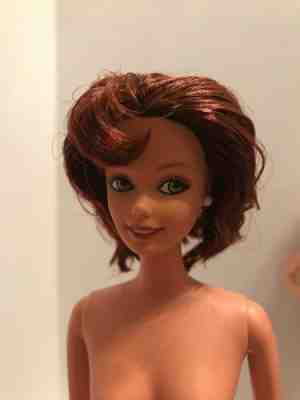 Vintage Barbie 1966 Body, 1976 Head Molds, Red Head City Shopper New Nude