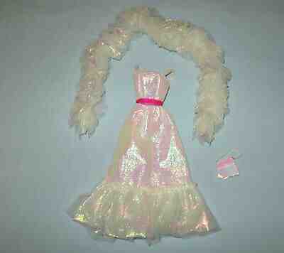 Barbie Doll 1983 Crystal Barbie #4598 Superstar Clothes Dress, Boa & Purse