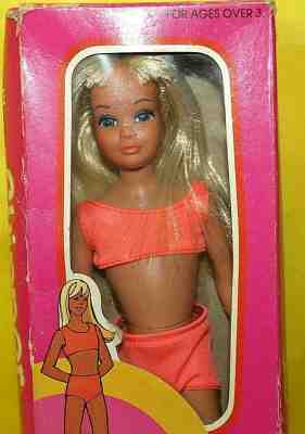 Vintage Barbie MOD 1975 MALIBU SKIPPER DOLL #1069 W/BOX, MINTY, SHOWS NO PLAY